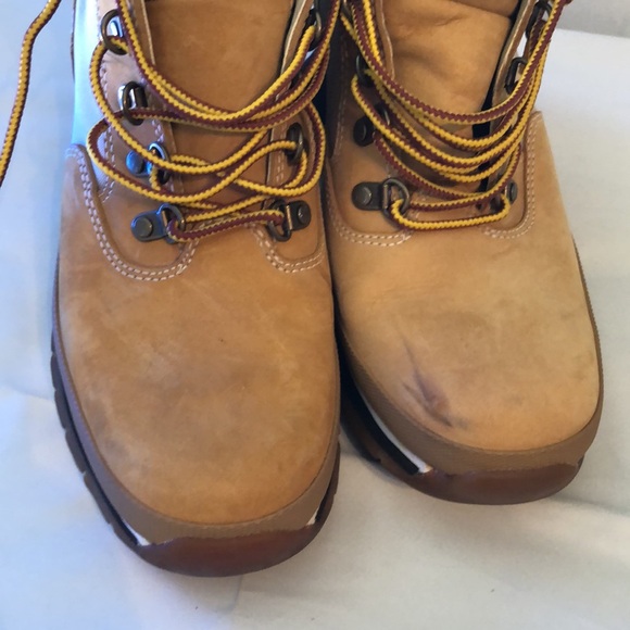 Timberland Womens Leather Fashion Wedge Boots Shoes Wheat Nubuck Size 7M - Picture 3 of 11
